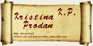 Kristina Prodan vizit kartica